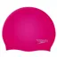 Speedo Junior Plain Moulded Silicone Cap Pink